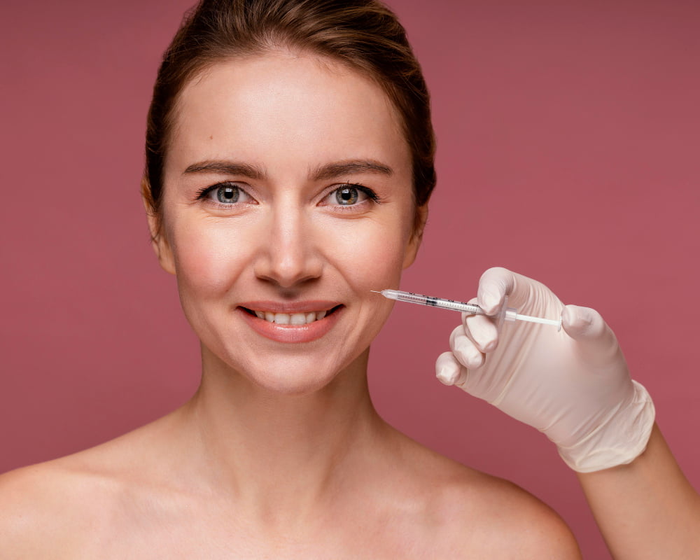 Quanto custa uma aplicação de botox no rosto? 4 beautiful woman having her face injected